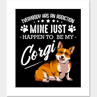 Cute Corgi Dog Funny Sayings Corgi - Welsh Corgi Posters and Art